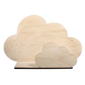 Holzbausatz Regal Wolke, FSCMixCred, 35x21x10cm, 5-teilig, Box 1Set, natur