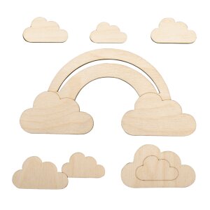 Holzmotiv kleine Wolke, FSCMixCred, 16,8x8,3cm, 6-teilig,...