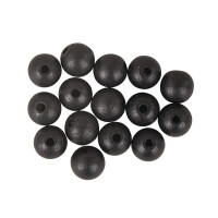 Holzkugeln gebohrt FSC 100%,matt, 10mm ø, SB-Btl. 35Stück, schwarz
