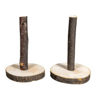 Deko Holzständer natur, 7-7,5cm ø, 10cm, Bund 2Stück, natur