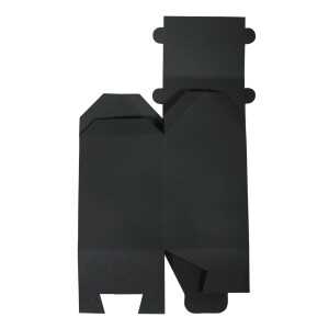 Faltschachtel Haus, 7,5x7,5x14cm, Set 6St&uuml;ck, schwarz