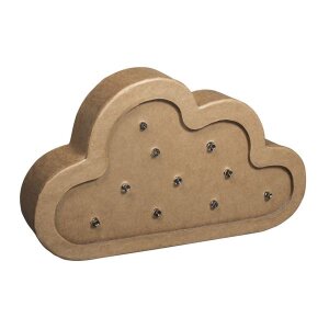 Pappmach&eacute; Licht Wolke, FSC Rec. 100%, 20x3x11,5cm, kraft