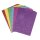 Glitterpapier Mix - Bunt, A5, selbstkl., 14,8x21cm, 130g/m2, 6 Farben, 12Blatt