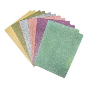 Glitterpapier Mix - Pastell,A5,selbstkl., 14,8x21cm,...