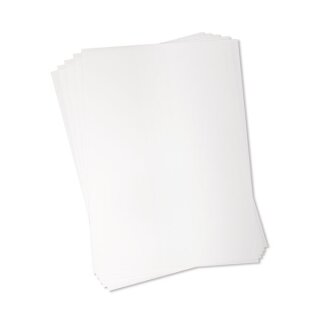 Schrumpfende Plastik-Folie A4, zum Beducken, SB-Btl. 5Stück, weiß