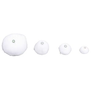 Pompons zum Auff&auml;deln, 4 Gr&ouml;&szlig;en:15+20+25+38mm, SB-Btl 100St&uuml;ck, wei&szlig;