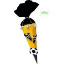 Schultüte Bastelset Fußball gelb-schwarz inkl. Schulstarterpaket GRATIS