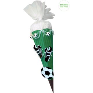 Schultüte Bastelset Fußball grün-weiß inkl. Schulstarterpaket GRATIS.