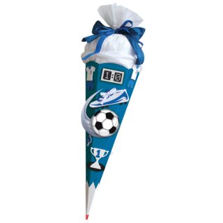 Schultüte Bastelset Soccer blau inkl. Schulstarterpaket GRATIS