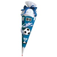 Schultüte Bastelset Soccer blau von Roth, inkl. Schulstarterpaket GRATIS