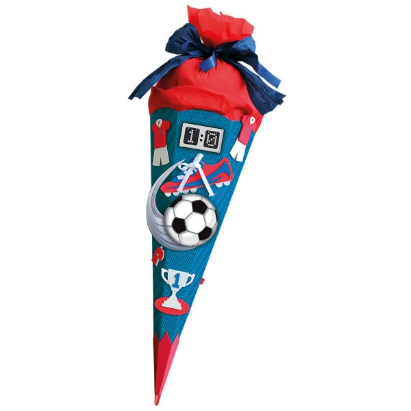 Schultüte Bastelset Soccer rot von Roth, inkl. Schulstarterpaket GRATIS