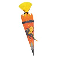 Schultüte Bastelset Drache aus 3D Colorwellpappe, 260 g/qm, 6. eckig von URSUS, inkl. Schulstarterpaket GRATIS