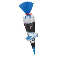 Schultüte Bastelset Polizei aus 3D Colorwellpappe, 260 g/qm, 6. eckig von URSUS, inkl. Schulstarterpaket GRATIS