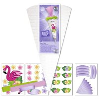 Schultüte Bastelset Easy Line Flamingo von URSUS inkl. Schulstarterpaket Gratis