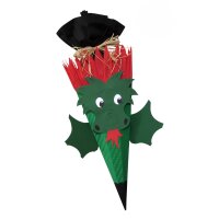 Schultüte Bastelset Drache vorgestanzt von Prell, inkl. Schulstarterpaket GRATIS