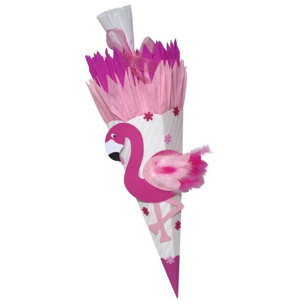 Schultüte Bastelset Flamingo von Prell, inkl. Schulstarterpaket GRATIS