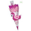 Schultüte Bastelset Flamingo inkl. Schulstarterpaket...