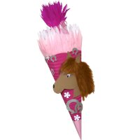 Schultüte Bastelset Pferd mit Mähne vorgestanzt von Prell, inkl. Schulstarterpaket GRATIS