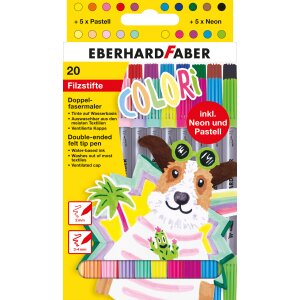 Colori Filzstifte / Doppelfasermaler, 20 Stück, von...