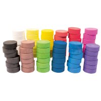 Farbpucks Einzelfarben 6 Stück, Ø 44 mm