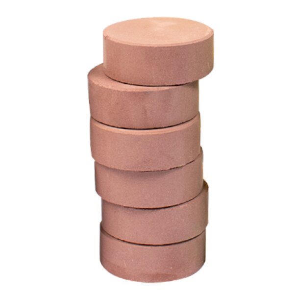 Farbpucks 6 Stück, Ø 44 mm braun
