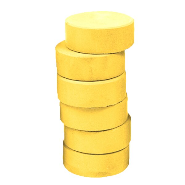 Farbpucks 6 Stück, Ø 44 mm hellgelb