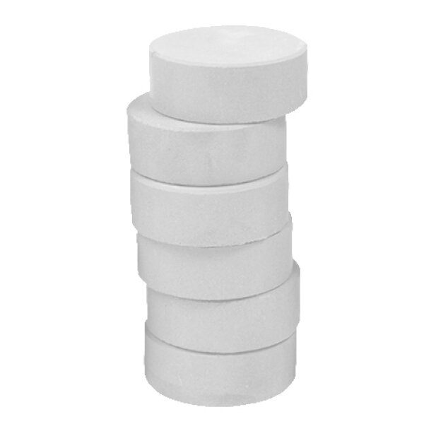 Farbpucks 6 Stück, Ø 44 mm weiß