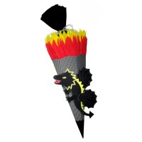 Schultüte Bastelset Schwarzer Drache von Prell, inkl. Schulstarterpaket GRATIS