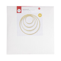 Metallringe sortiert, je 3x10cm, 15cm, 20cm, 25cm, Box 12Stück, gold
