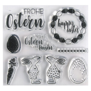 Clear Stamps - Osterfreunde, 102,5x97mm, 9 Motive, SB-Btl. 1Bogen