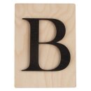 Holz-Buchstabe B, FSC Mixed Credit, 10,5x14,8cm, schwarz