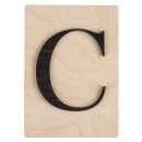 Holz-Buchstabe C, FSC Mixed Credit, 10,5x14,8cm, schwarz