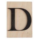 Holz-Buchstabe D, FSC Mixed Credit, 10,5x14,8cm, schwarz
