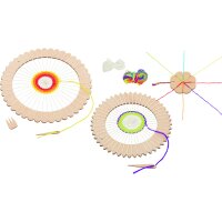 Bastelset Rundwebrahmen und Knüpfblume, inkl. Wolle
