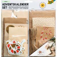 Papiertüten Adventskalender Set Falala, 97-teilig