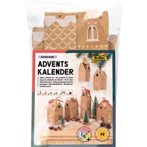 Papiertüten Adventskalender Set Lebkuchenhaus,...