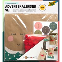 Papiertüten Adventskalender Set Red Nose, 101-teilig