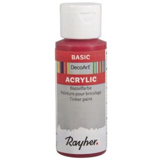 Acrylic-Bastelfarbe, Flasche 59 ml, feuerrot