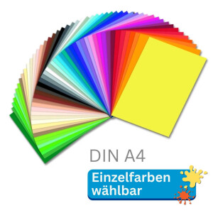 Tonzeichenpapier DIN A4 Einzelfarben, 100 Blatt, 130 g/qm