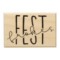 Stempel Frohes Fest, 4x6cm