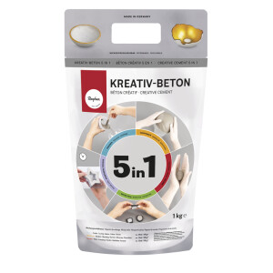 Kreativ-Beton 5in1, Beutel 1kg, steingrau