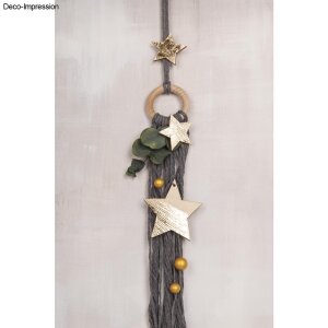 Holz-Deko Sterne, FSC Mix Credit, sort., 3,5-7,5cm&oslash;,+Kordel 0,5m, SB-Btl. 10St&uuml;ck, natur