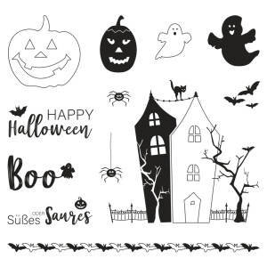 Clear Stamps - Halloween, 102,5x97mm, 13 Motive, SB-Btl....