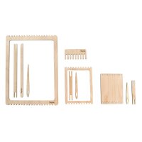 Holz Webrahmen Set, FSC Mixed Credit, 9-21 cm, 11teilig, SB-Btl. 3Stück, natur