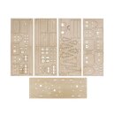 Holz 3D Bausatz Winterdorf x3,FSCMixCred, 40x14,5x17cm, 84tlg., Box 1Set, natur