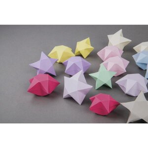 Origami-Faltbl&auml;tter, FSC Mix Credit, 15x15cm, 80g/m2, Beutel 100Blatt, pastell