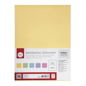 Bastelkarton, farbsortiert, FSC Mix Cred, 5 Farben, DIN...