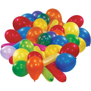 Latex Luftballons Standard, 50 St&uuml;ck sortiert