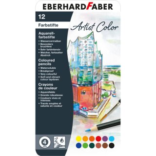 Aquarellfarbstifte Artist Color, 12 Stück, von Eberhard Faber
