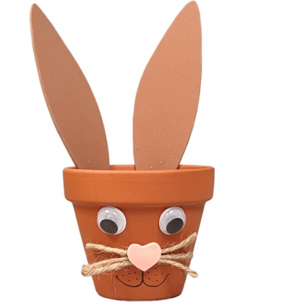 Bastelset Tontopf Hase von Prell, 6 Stück
